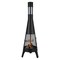 20 Inch Outdoor Chiminea Fireplace Black Iron Conical Chiminea with Grill